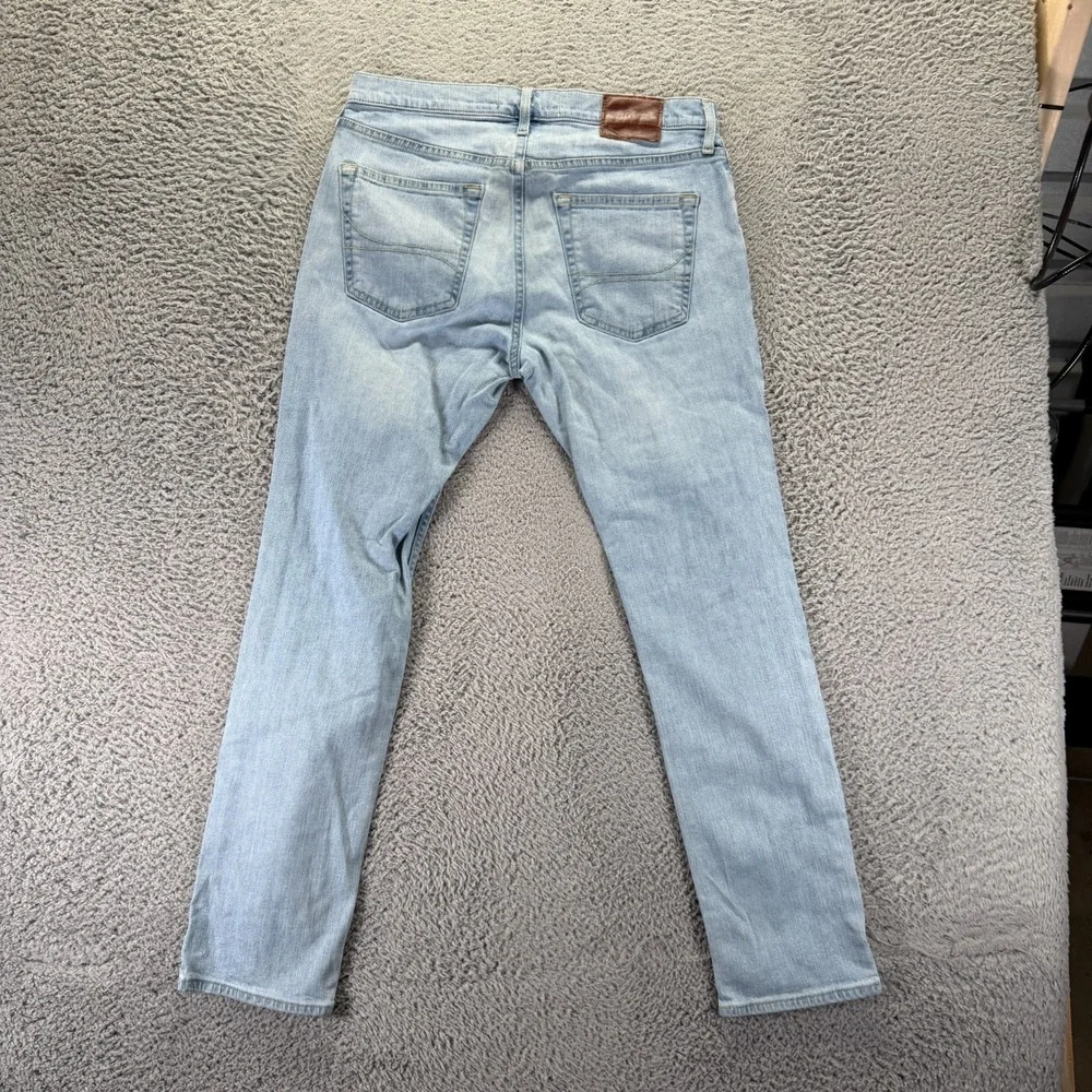 Hollister Jeans Mens 34x32 Blue Cotton Denim Straight Travel Workwear Stretch